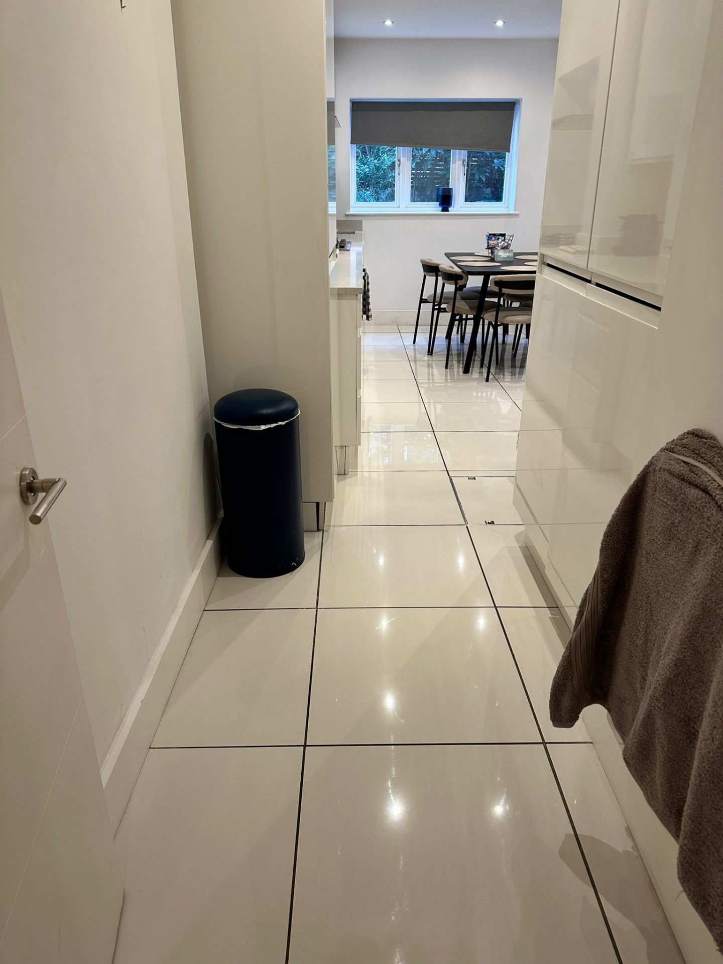 Polished kitchen floor
