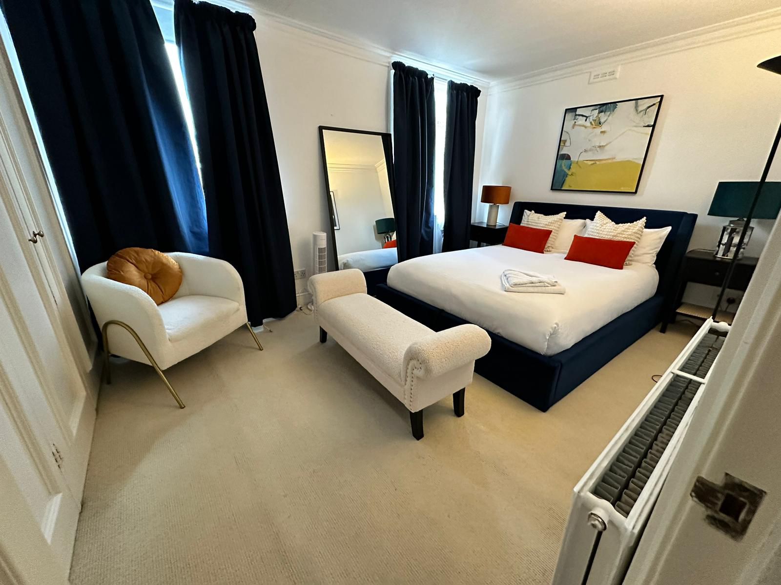 Tidied master bedroom